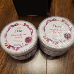 Lot of 2 Dove Frosted Plum Berry Limited Edition Holiday Mini Body Scrub